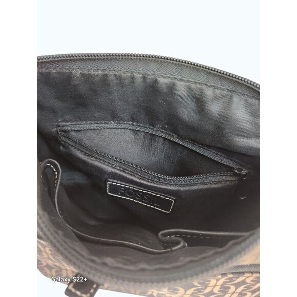 Fossil Monogram Crossbody Shoulder Bag With Adjustable Strap & Multiple Compartm - Picture 7 of 16